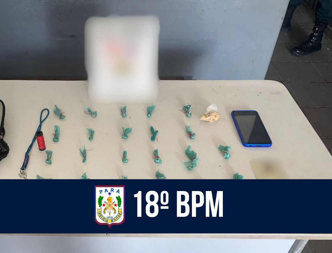 No Baixo Amazonas, PM prende três homens e apreende drogas e celular roubado
