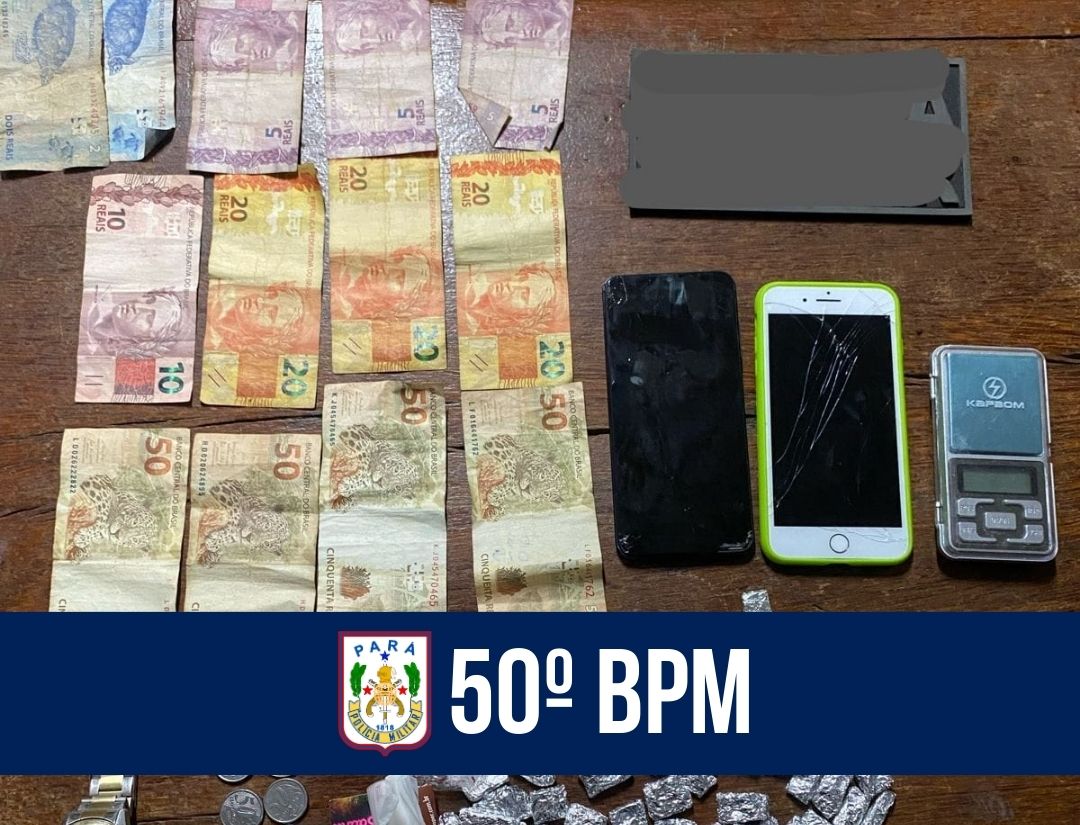 50º BPM prende dois suspeitos por tráfico de entorpecentes em Jacundá