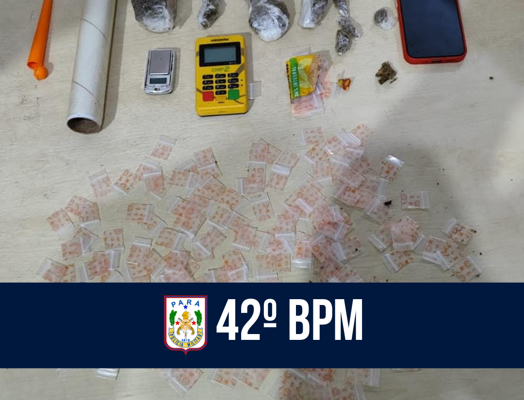 42º BPM desarticula ponto de venda de drogas no município de São Miguel do Guamá