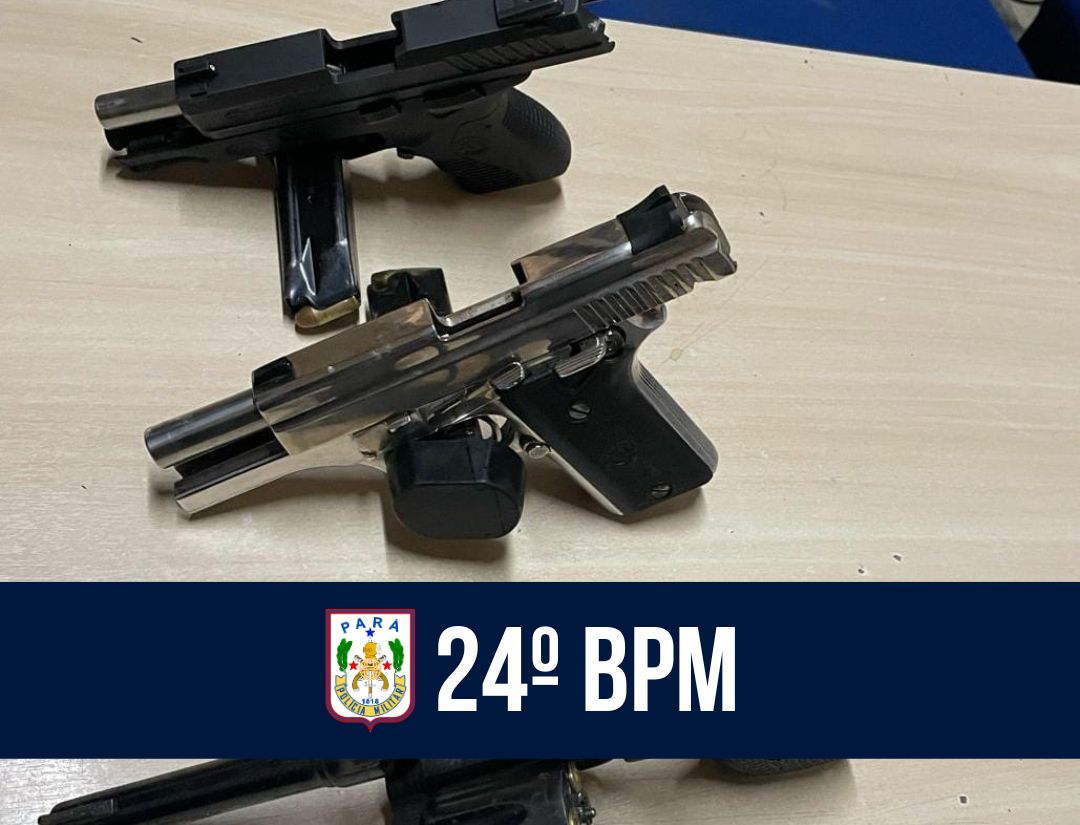 24º Batalhão realiza apreensão de armas de fogo no Bengui