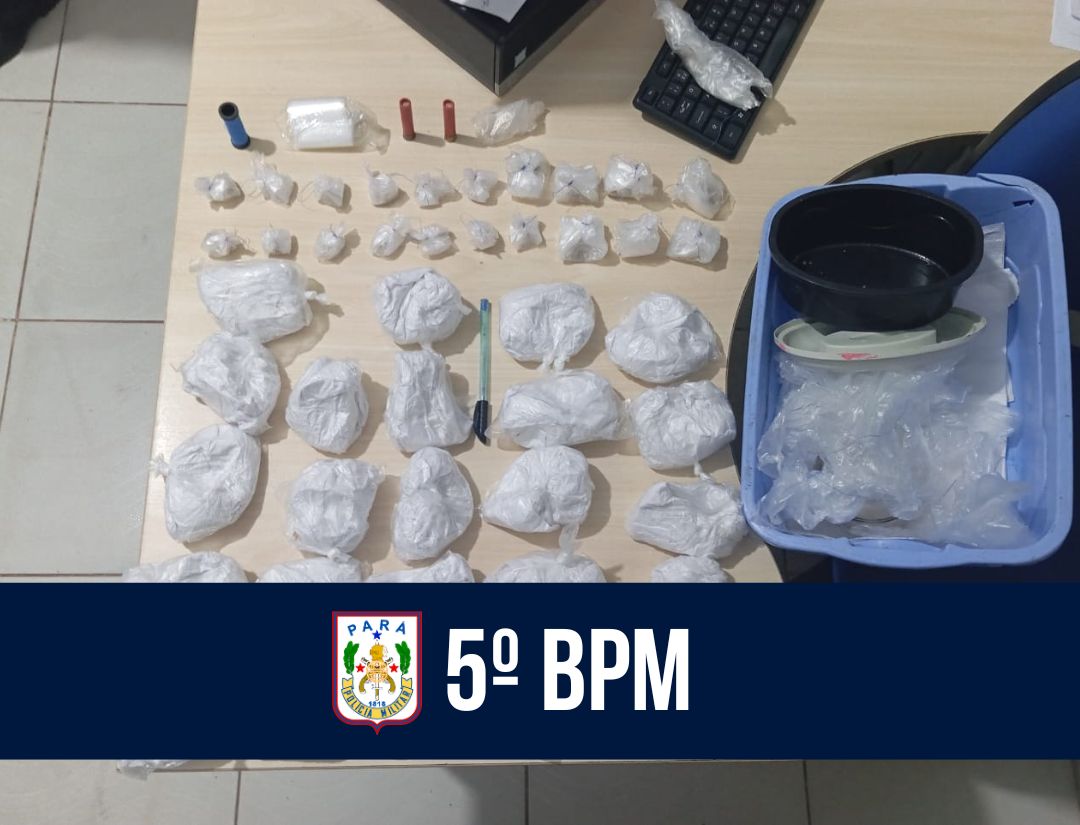 5º BPM apreende mais de 3kg de drogas e munições em Curuçá 