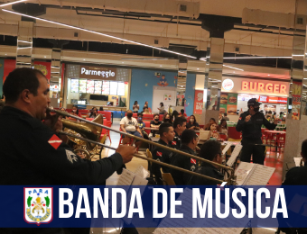 Banda da PM promove espetáculo musical em shopping de Ananindeua
