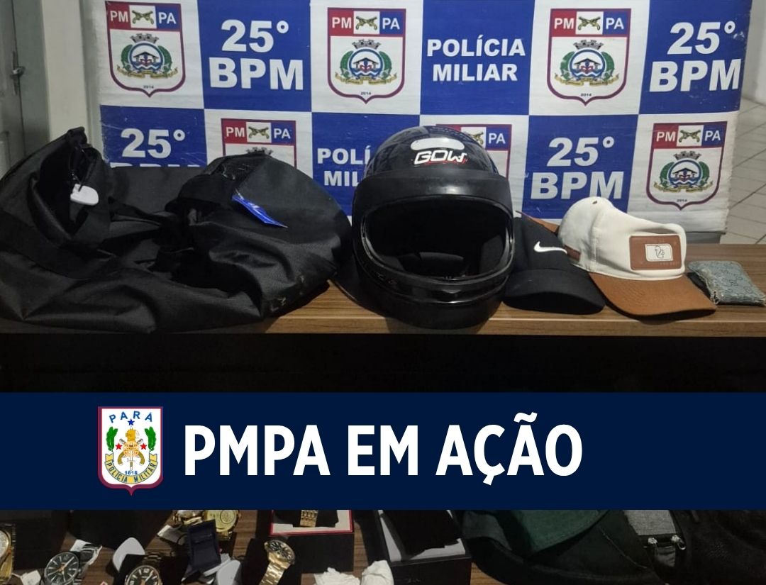 25° Batalhão apreende veículo e recupera materiais furtados de loja em Mosqueiro
