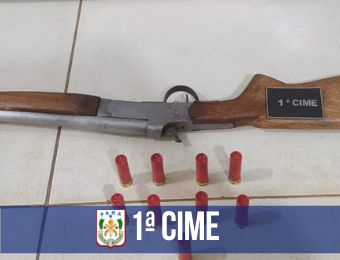 Arma de fogo e munições são apreendidas pela 1ª CIME em Marabá