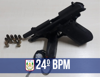 PM prende homem por porte ilegal de uma pistola em Belém.