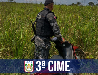 Em São Francisco do Pará, 3ª CIME recupera moto roubada 