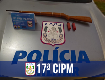 17ª CIPM prende suspeito de agressão e porte ilegal de arma