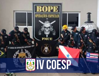 BOPE da PMCE recebe comitiva do IV Curso de Operações Especiais da PMPA