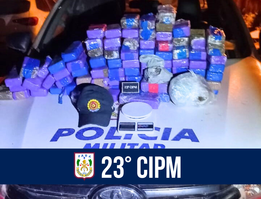 23ª CIPM apreende mais de 40kg de drogas e recupera motos