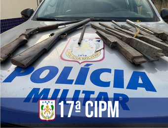 17ª CIPM apreende 7 armas de fogo e prende suspeitos em Rurópolis