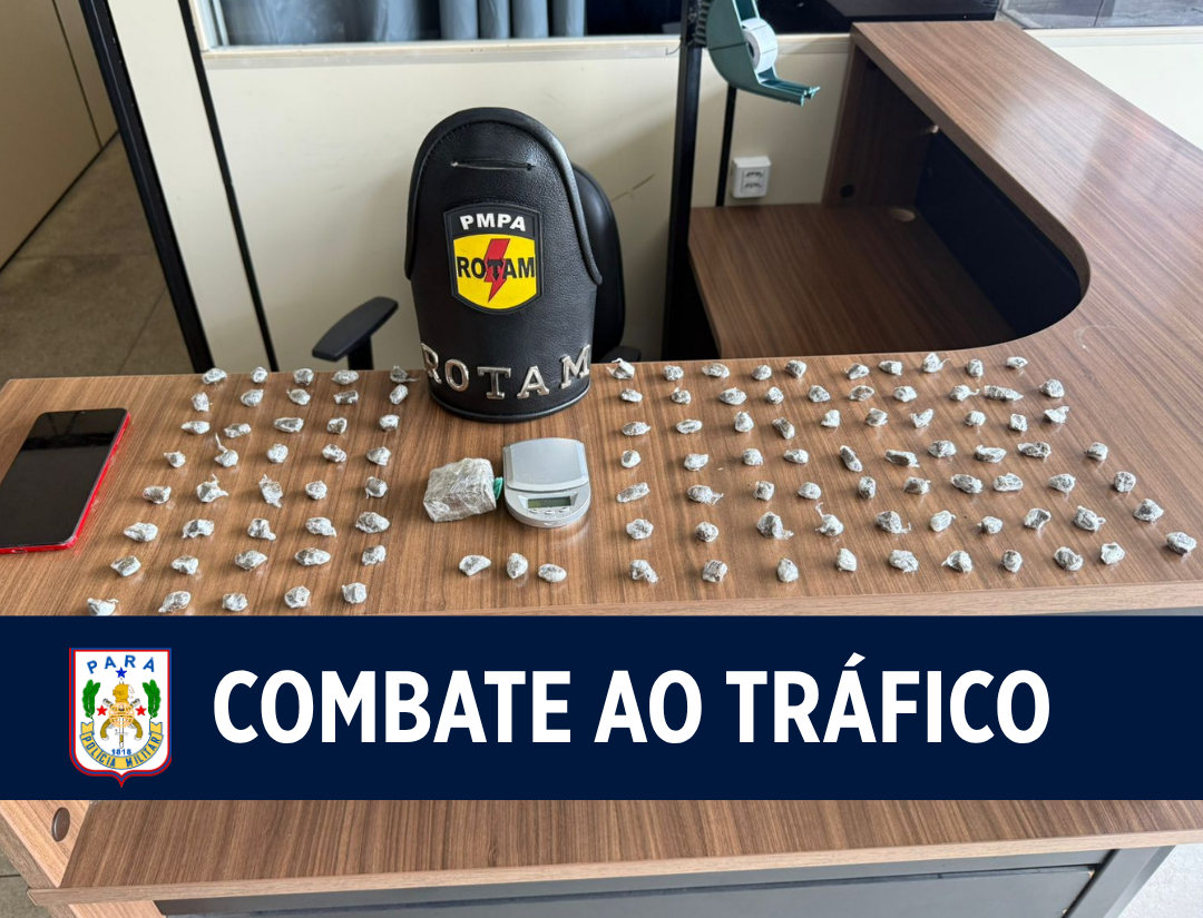 ROTAM prende homem com 113 porções de maconha na Cabanagem após tentativa de fuga