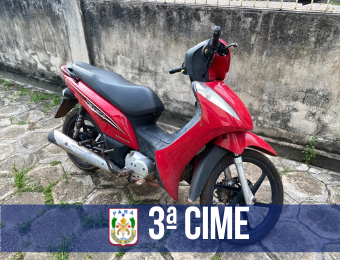 3ª CIME recupera moto roubada e prende homem por receptação