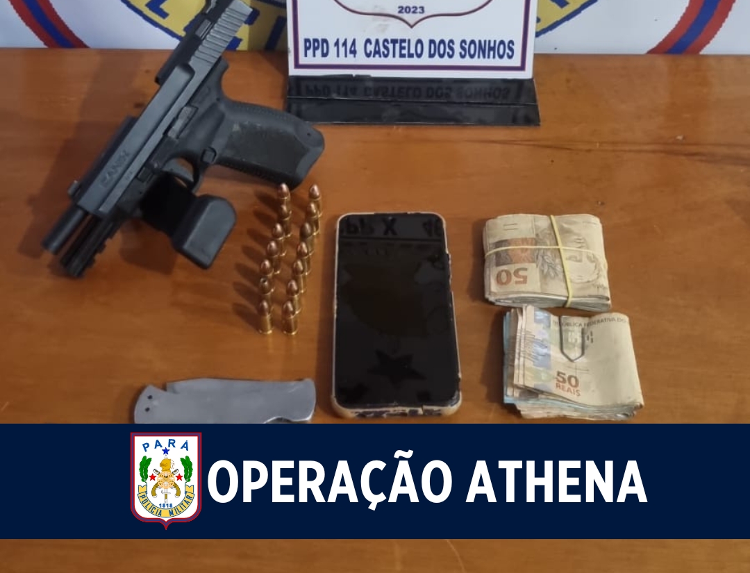 Operação Athena resulta em prisão por porte de arma de fogo em Altamira