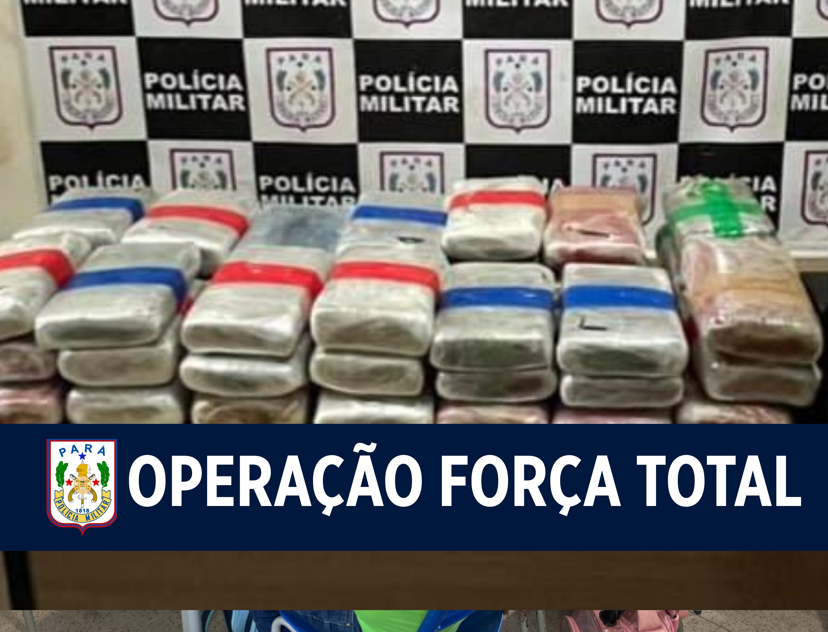 Operação Força Total apreende 74,5 kg de drogas em embarcação vinda do Amazonas para o Pará