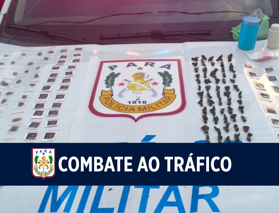 Operação Cavalo de Tróia: ação rápida da PM termina com dois presos e mais de 170 porções de drogas apreendidas em Marituba