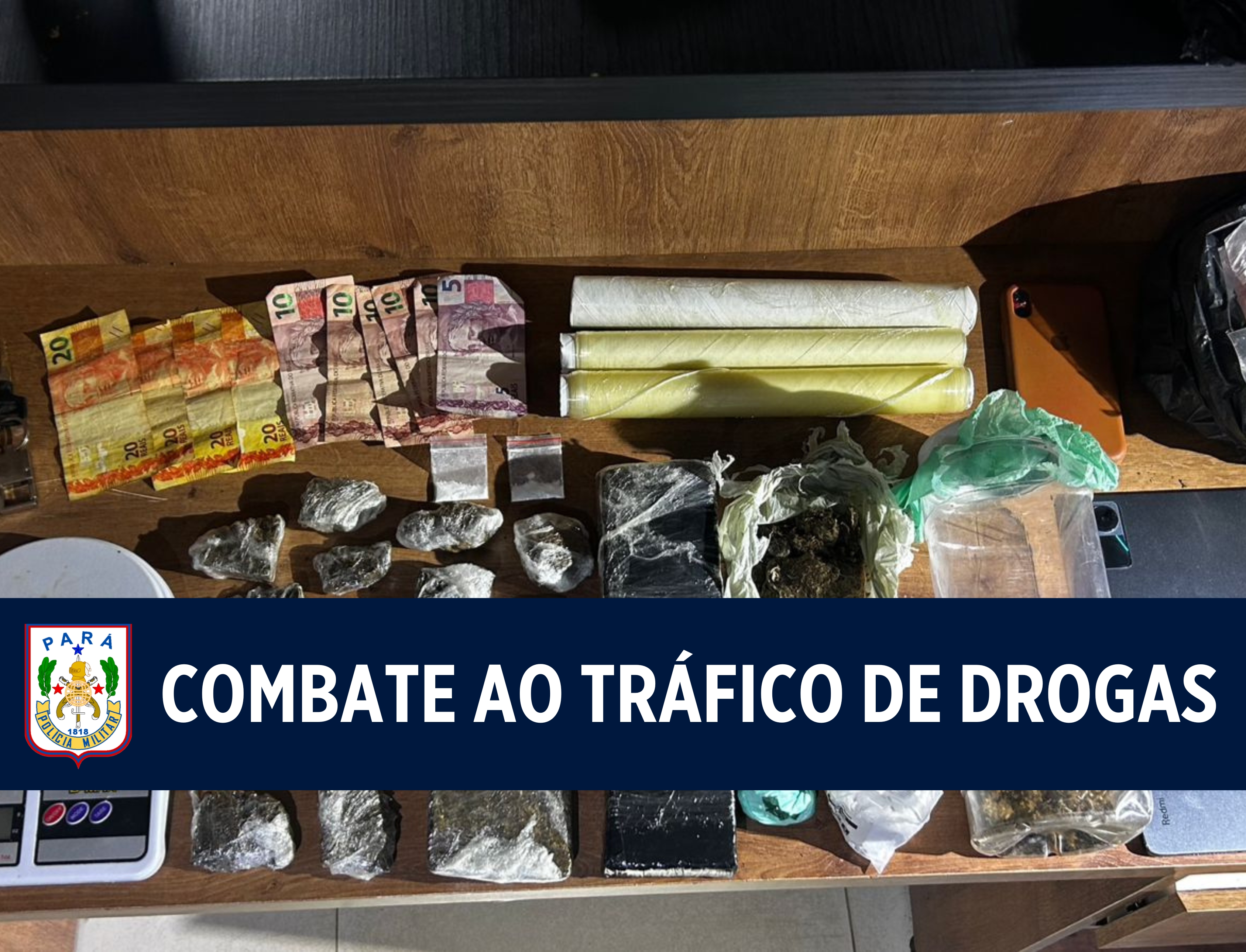 PM prende criminosos que faziam comercialização de drogas, em Parauapebas