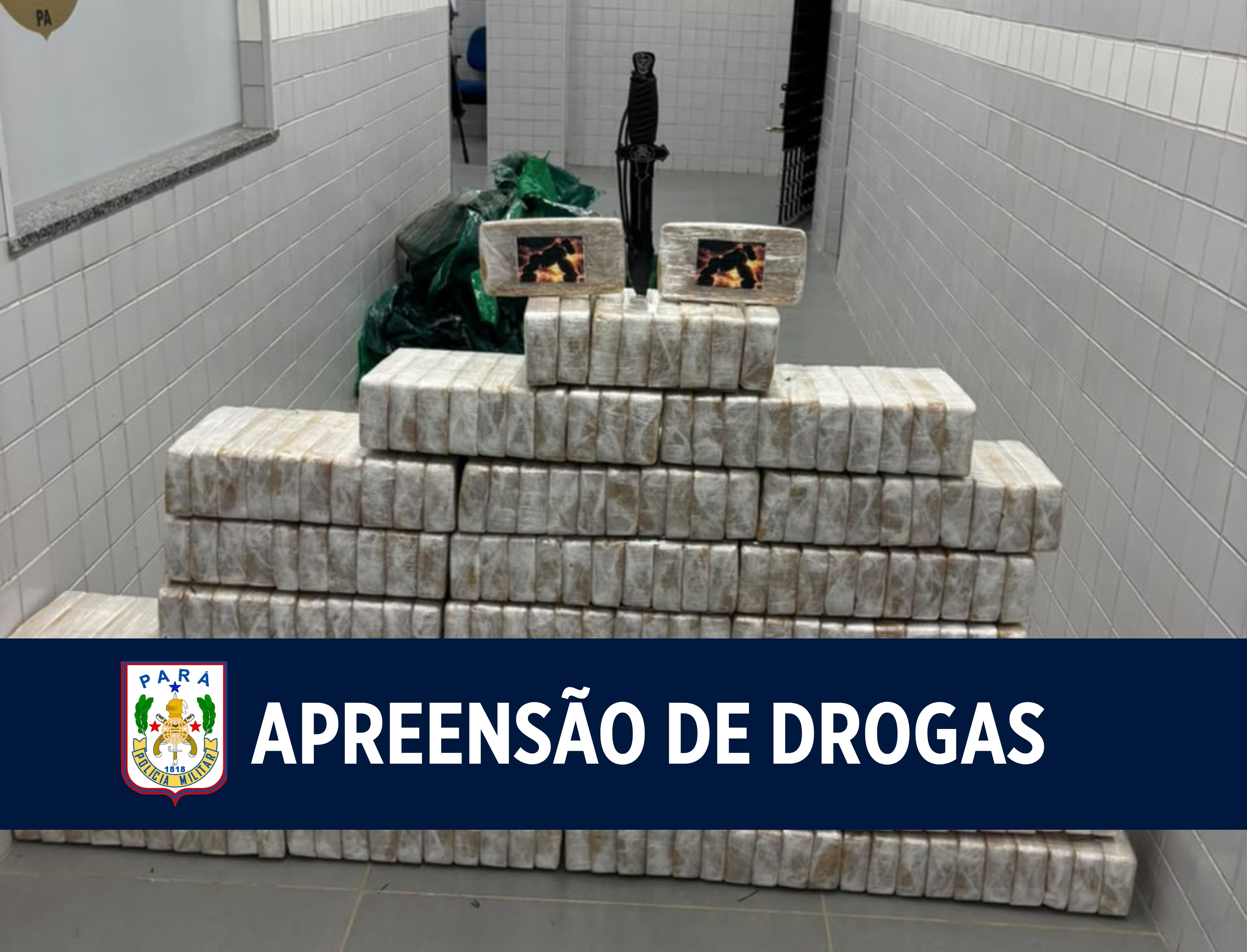 Polícia Militar apreende quase 249 kg de crack e recupera veículo durante patrulhamento em Redenção