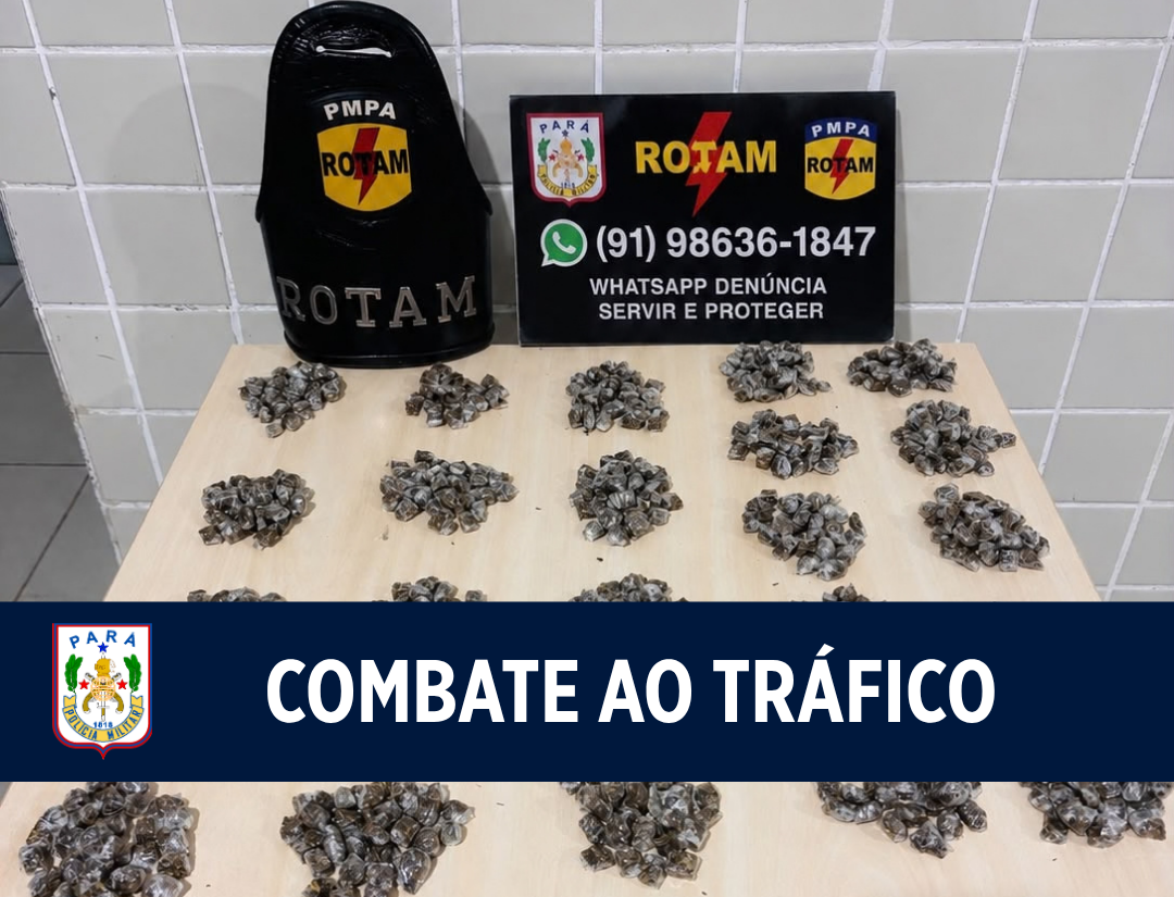 Motopatrulhamento tático apreende mais de 700 papelotes de entorpecentes em Ananindeua