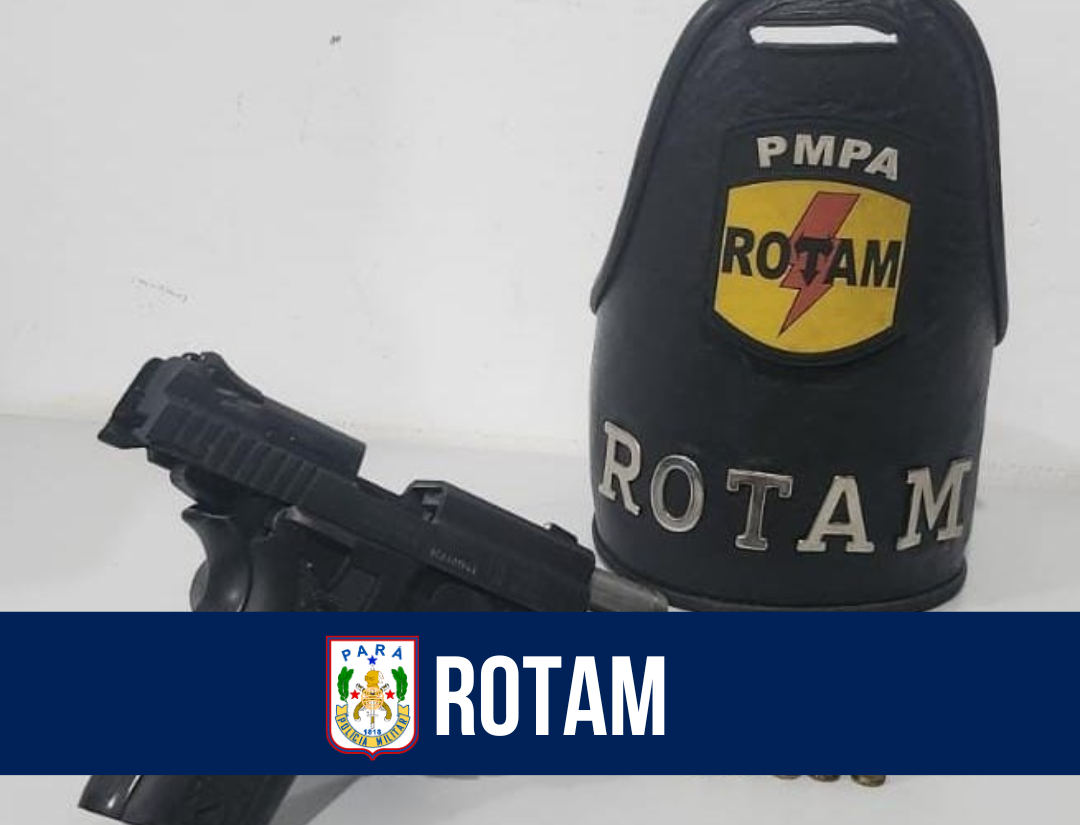 Em Belém, ROTAM recupera arma furtada de policial penal