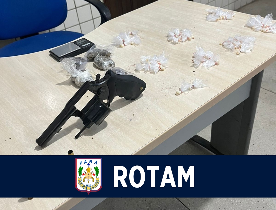 ROTAM Intensifica Patrulhamento em Belém e apreende arma de fogo e droga
