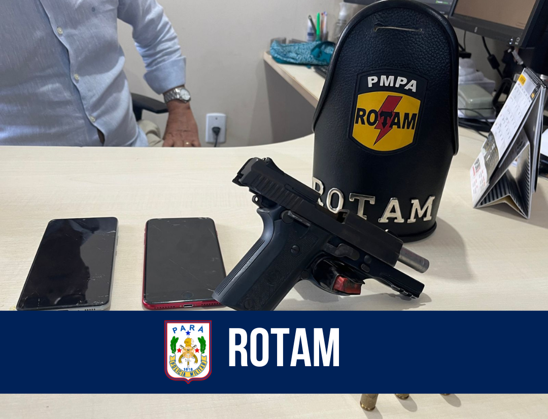 Em Belém, PM recupera arma de fogo e prende suspeitos de roubo 