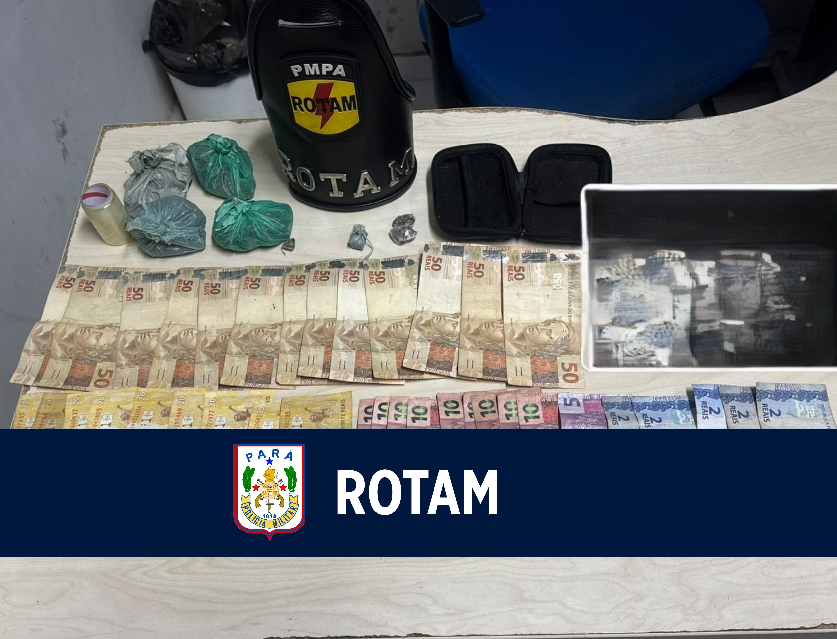 ROTAM prende homem por tráfico de entorpecentes, em Marituba