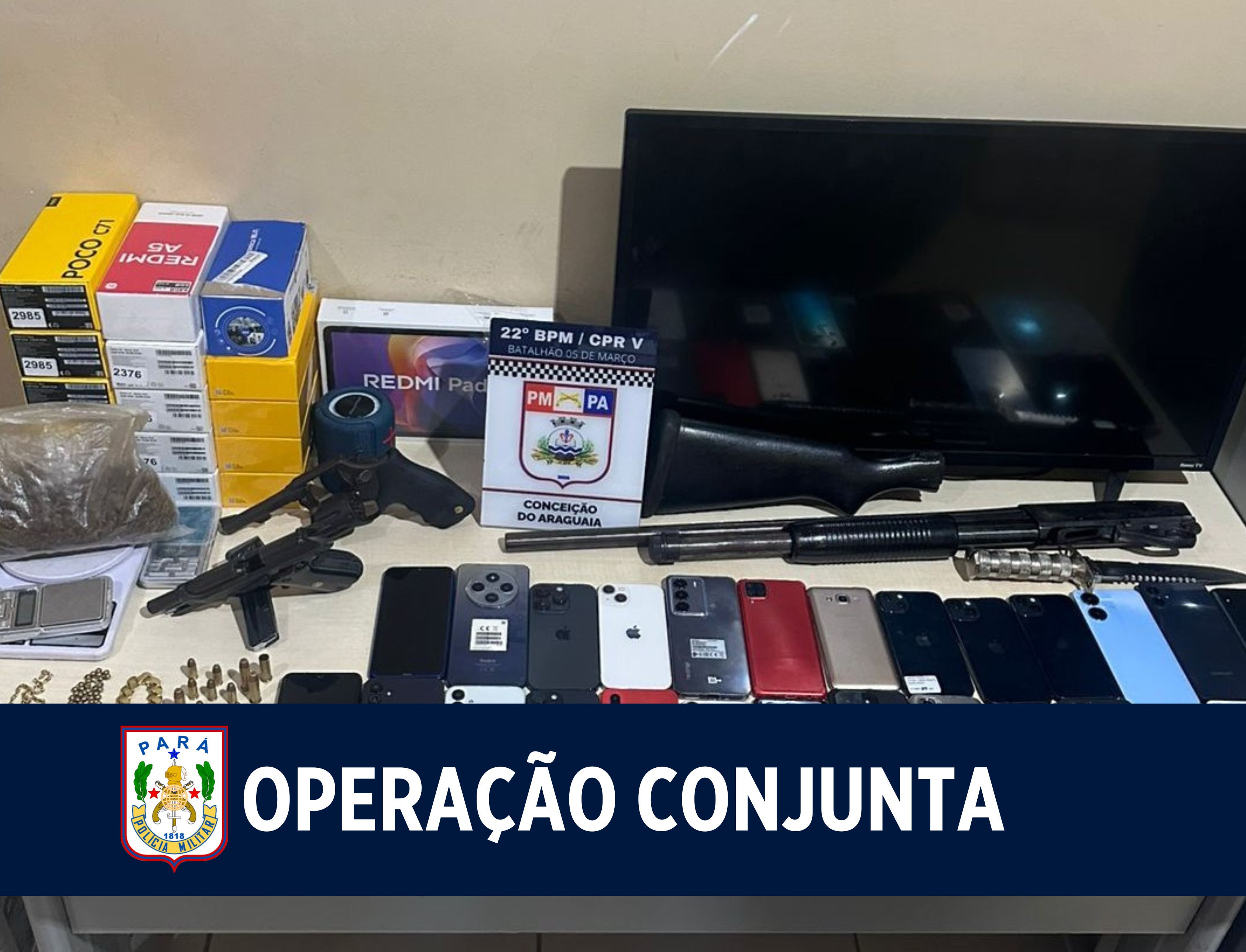 Roubo de celulares em Porto Nacional termina com prisão de quadrilha em Conceição do Araguaia