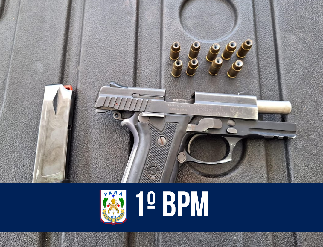 1° BPM apreende pistola e recupera objetos roubados em Belém