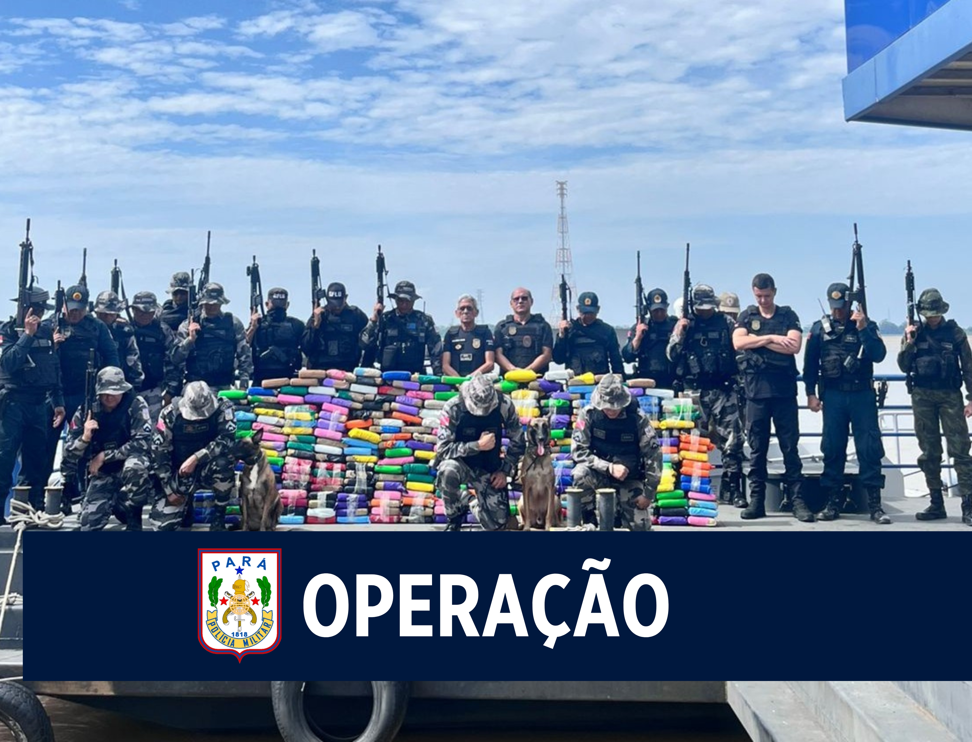 Ação integrada apreende mais de 335 kg de skank em embarcação no município de Óbidos