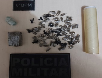 6° Batalhão prende suspeito de tráfico de drogas