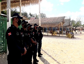 Polícia Militar reforça o policiamento na Praia Barra Velha em Soure