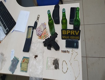 BPRv apreende arma de fogo e drogas em abordagem em rodovia paraense