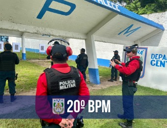 Policiais militares do 20° BPM recebem treinamento continuado de pistola .40  