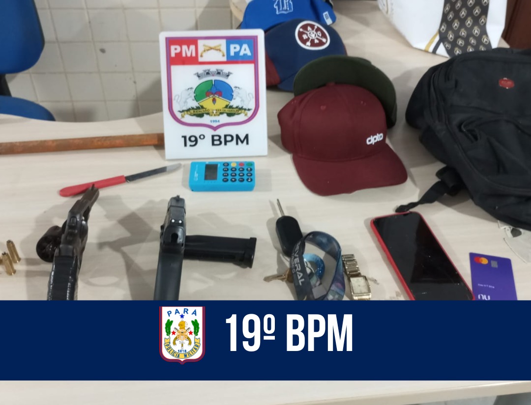 19° BPM prende três suspeitos após roubo em Paragominas