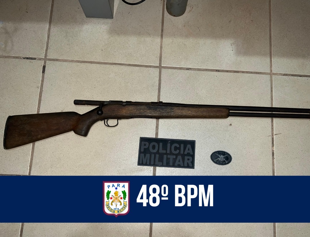 Em Tomé-Açu, 48º BPM prende dois suspeitos por posse ilegal de arma de fogo