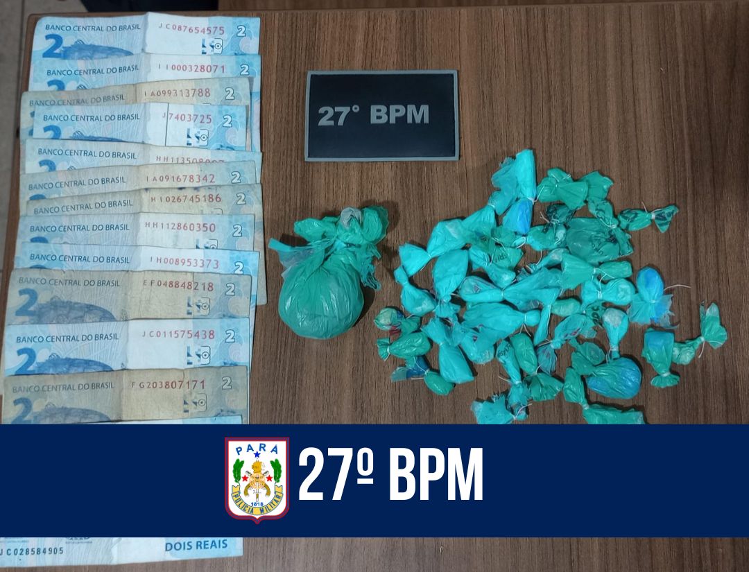 27º BPM prende homem por tráfico de drogas na Marambaia