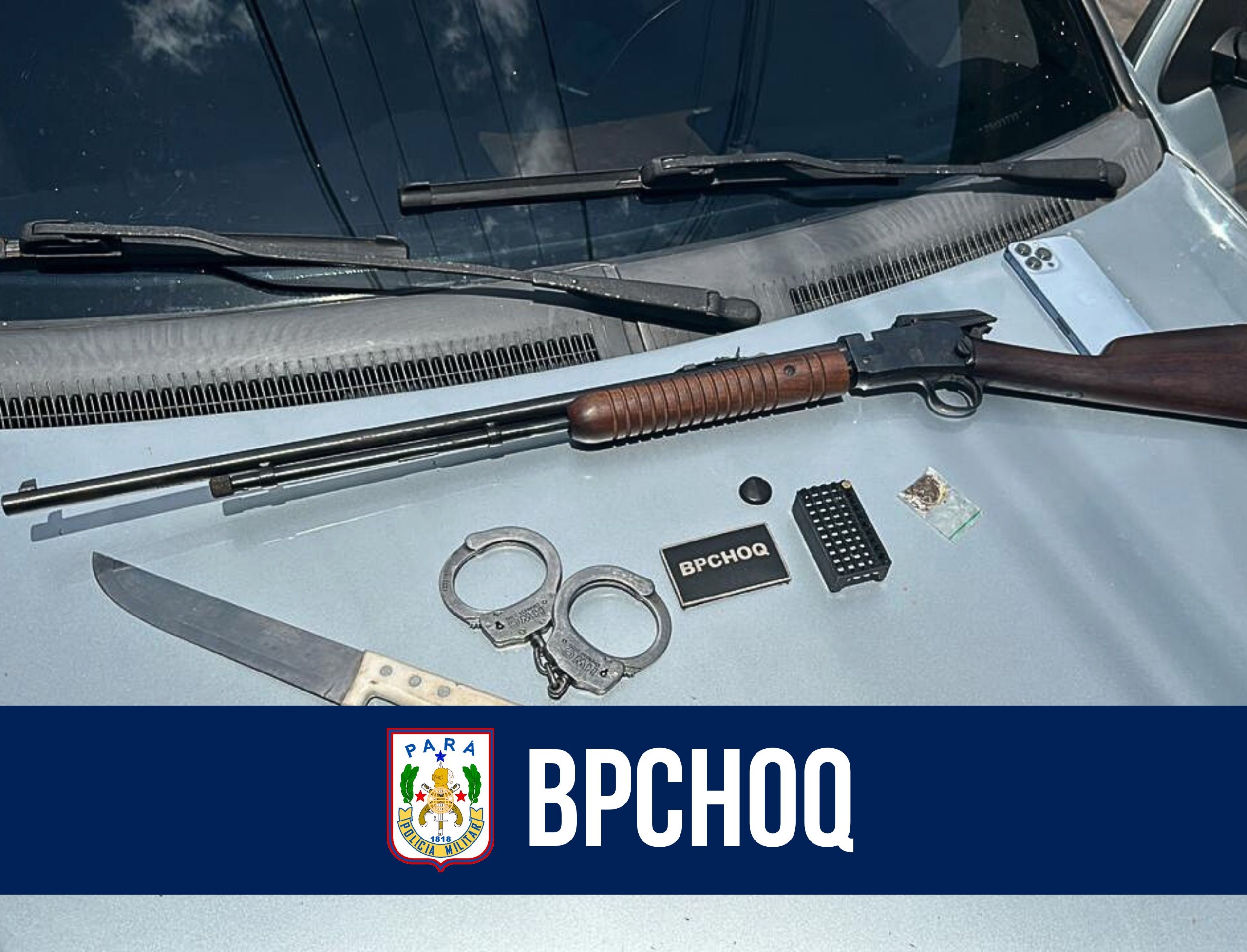 BPChoque prende homem por posse ilegal de arma de fogo e recaptura foragido da justiça em Ananindeua