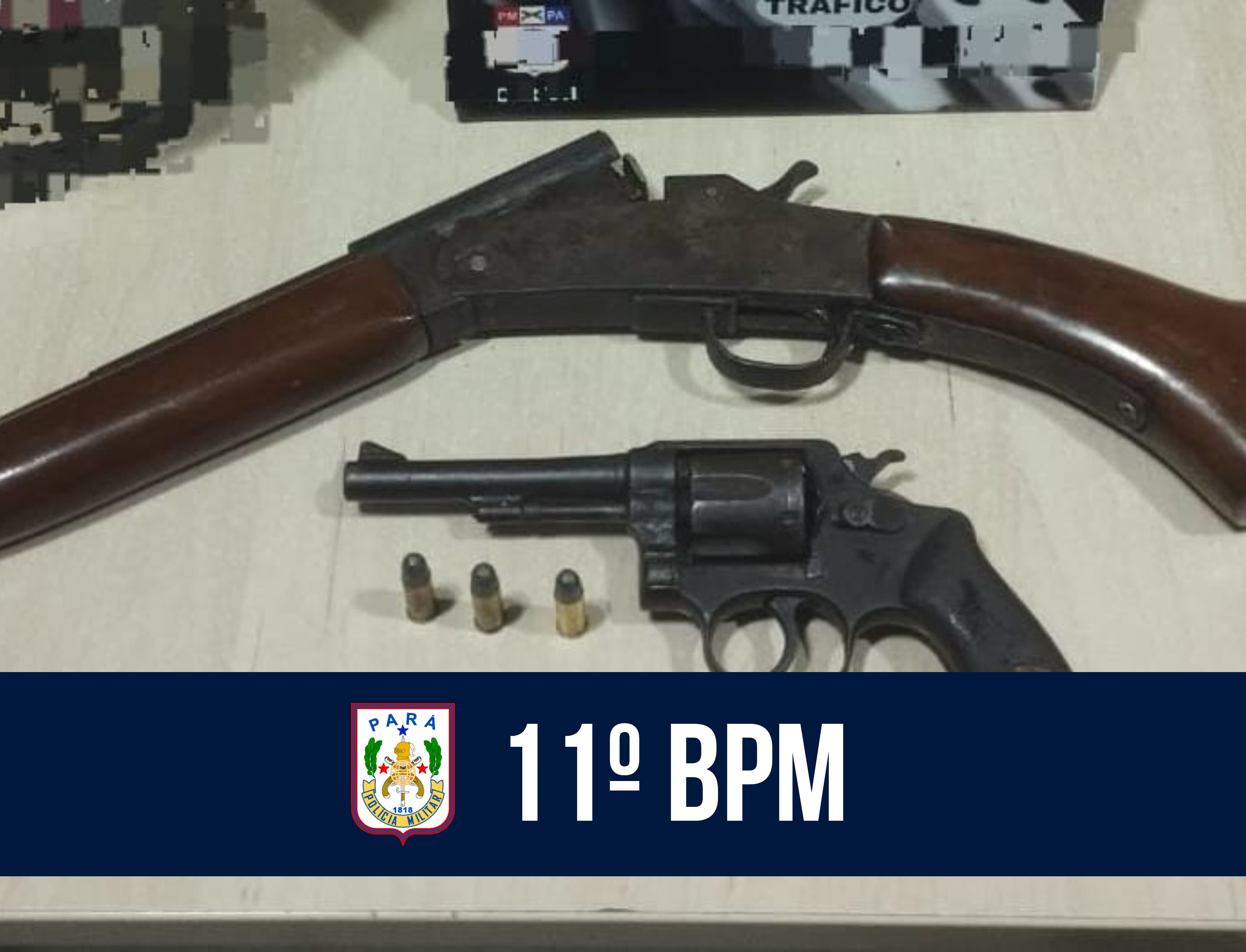 Em Capanema, 11º BPM prende homem por posse ilegal de arma de fogo