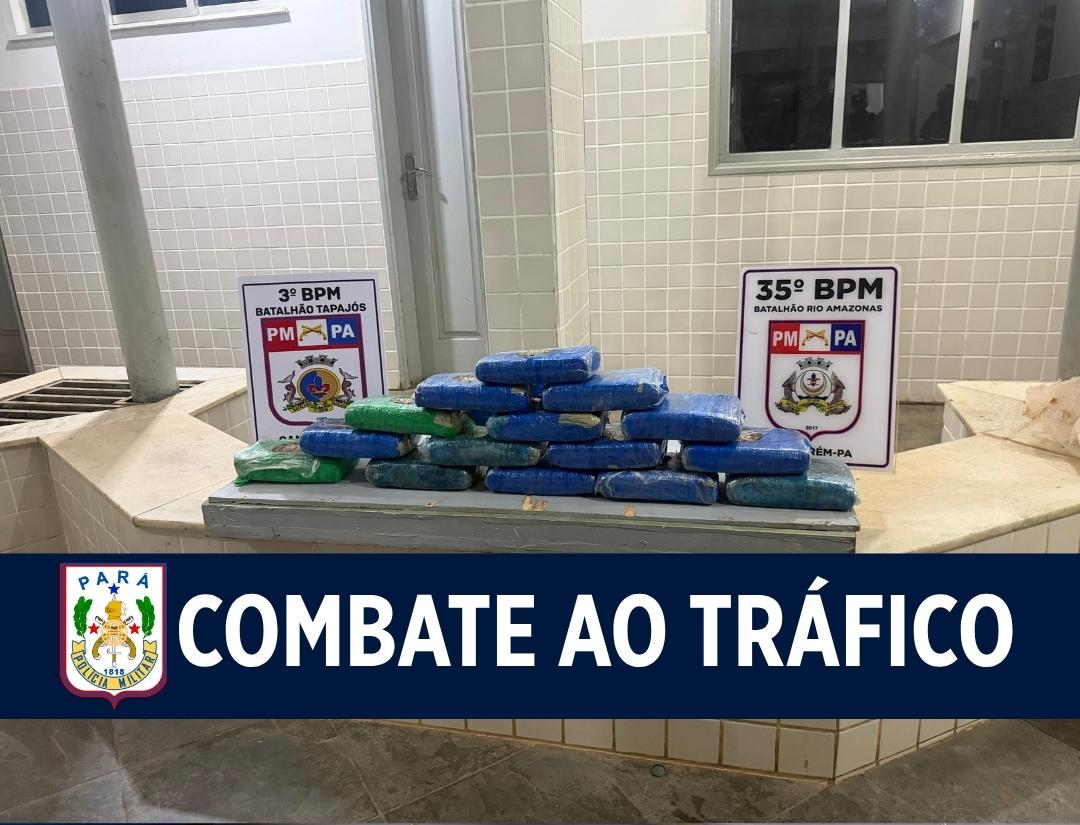 Operação Tolerância Zero: PM apreende 16 kg de drogas em Santarém