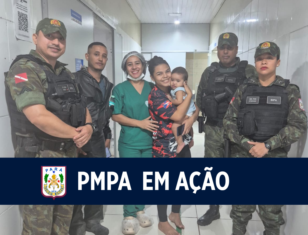 PM salva bebê de 10 meses em Marituba