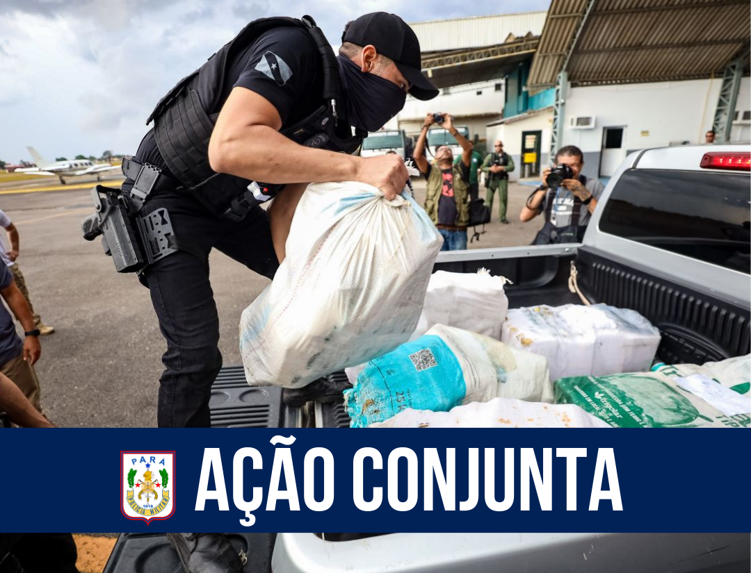 Forças de Segurança Pública apreendem cerca de uma tonelada de drogas, no Marajó