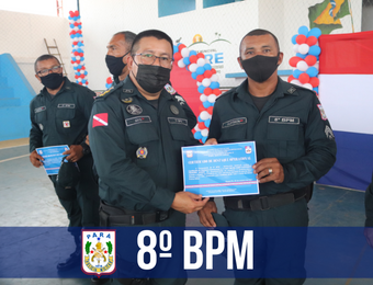 Solenidade militar marca semana de aniversário do 8° BPM, em Soure