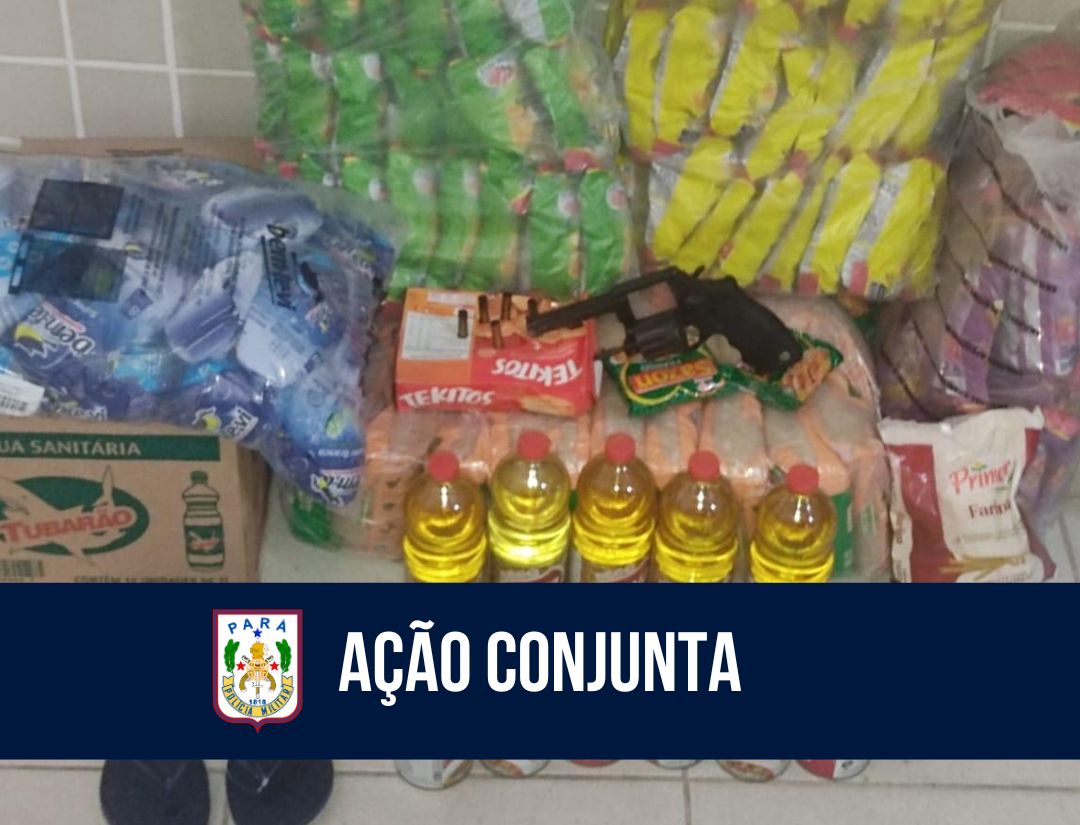 Em ação conjunta, 6º BPM e 27º BPM prendem homem, apreendem arma de fogo e recuperam objetos roubados