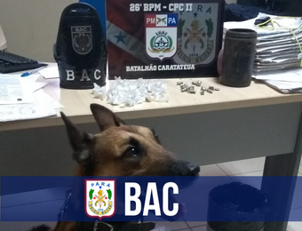 Em Outeiro, BAC prende suspeito de tráfico e apreende drogas