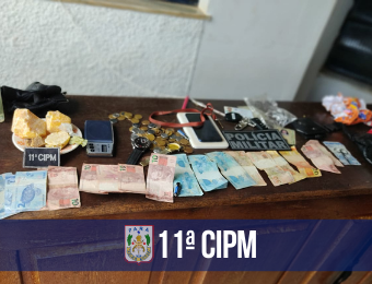 11ª CIPM encerra aglomeração e apreende drogas em Rondon do Pará