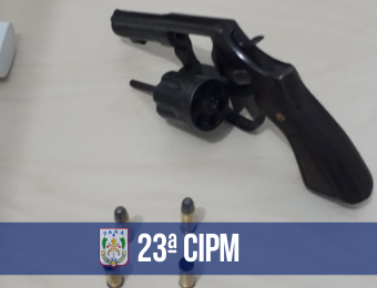 23ª CIPM apreende arma usada em tentativa de homicídio