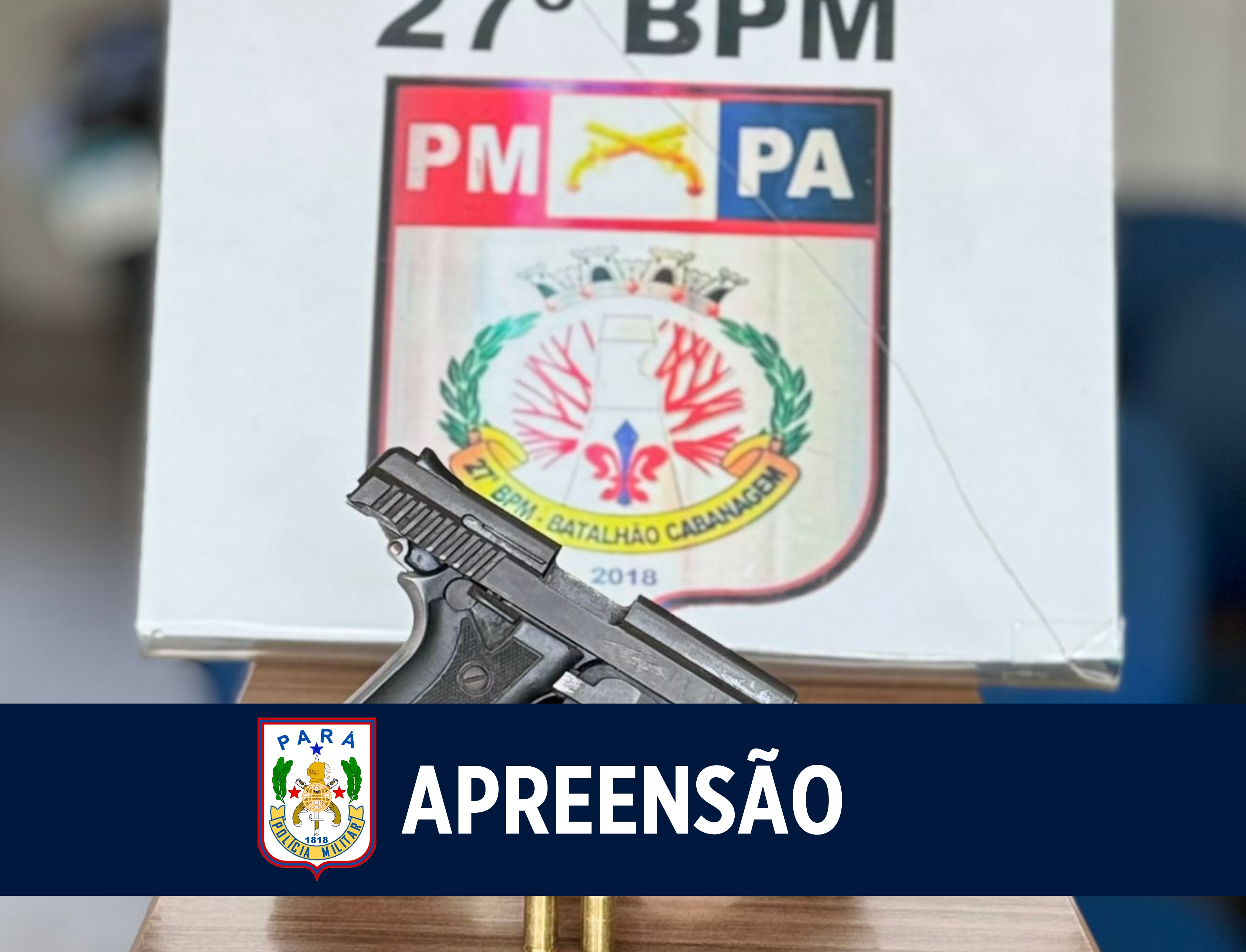 27° BPM prende homem por porte ilegal de arma de fogo no bairro Castanheira, em Belém 
