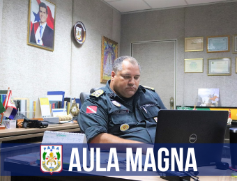 Comandante da PM participa de aula magna de curso de mestrado