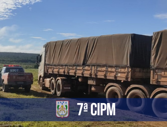 7ª CIPM recupera caminhão roubado no estado do MT e prende dois homens