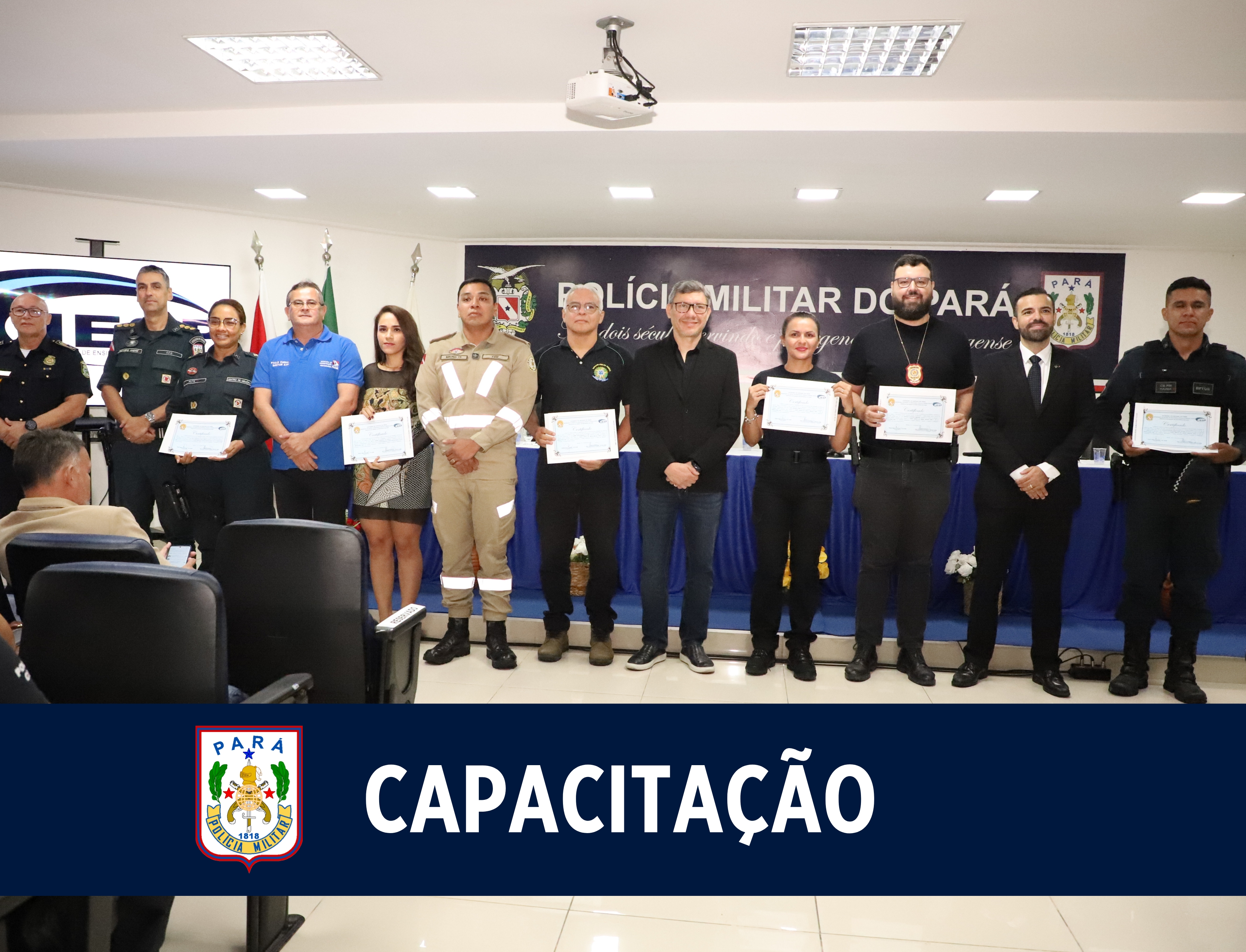 Formatura do curso de Inglês para agentes de segurança pública é celebrada no Comando Geral da PM 